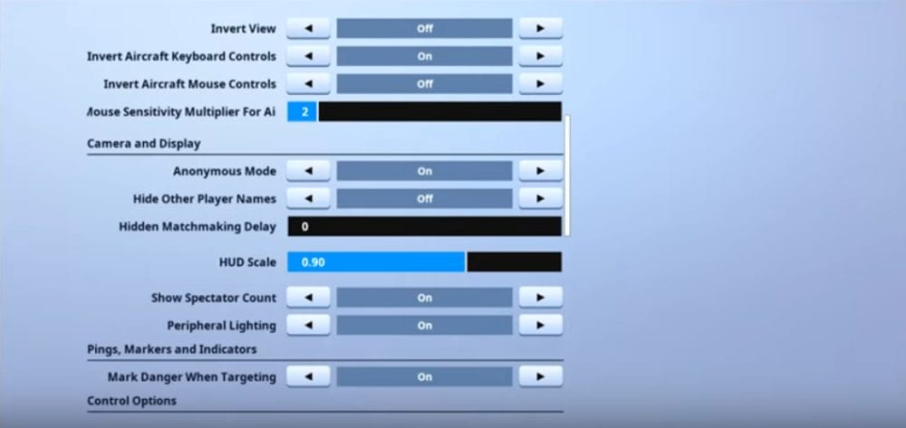 Nickmercs game setting