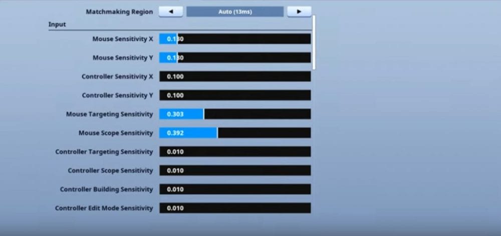 Bugha Fortnite Mouse Settings