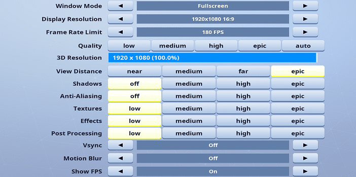 MrSavage Fortnite Video settings