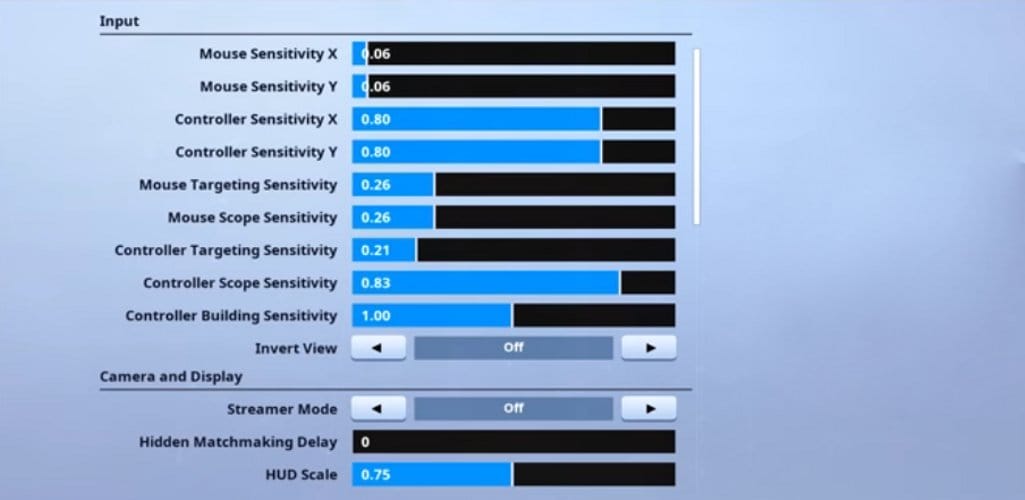 Sceptic Fortnite Mouse Settings