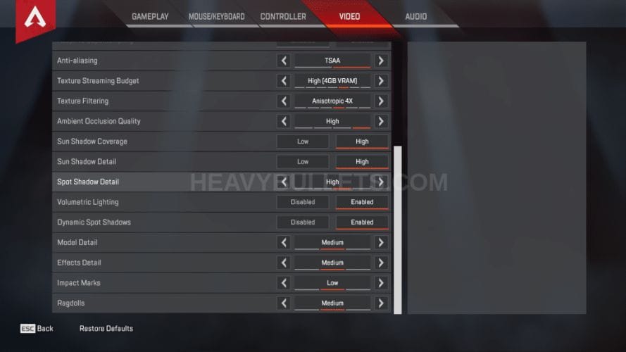 DrDisRespect Apex Legends Video settings