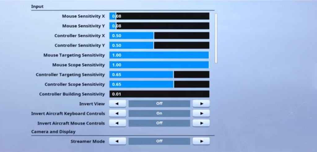 Motor Fortnite Mouse Settings