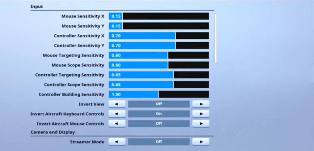 Osmo Fortnite Mouse Settings